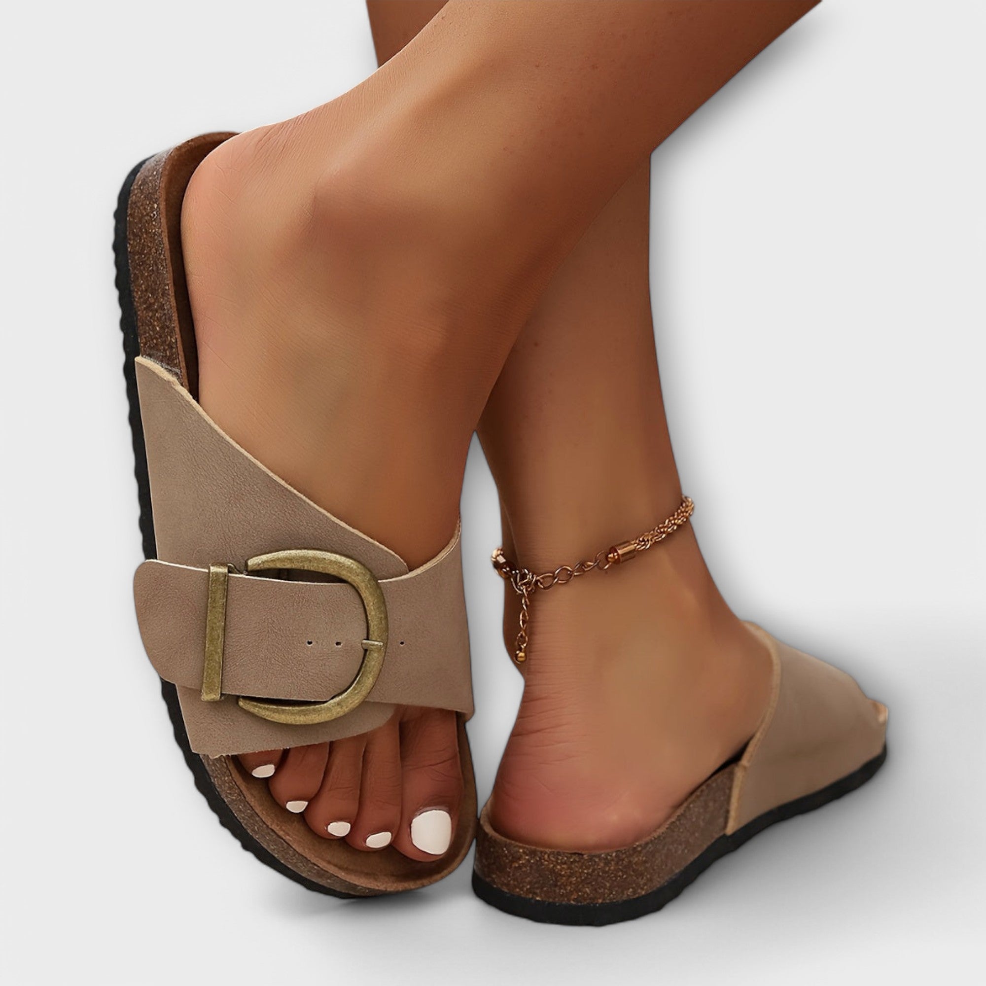 Olivia™ | Effortless slip-on sandals with elegant buckle