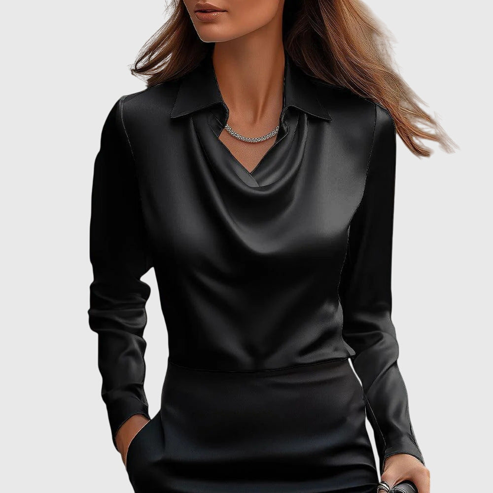 Valentina™ | Lustrous Pleated Blouse