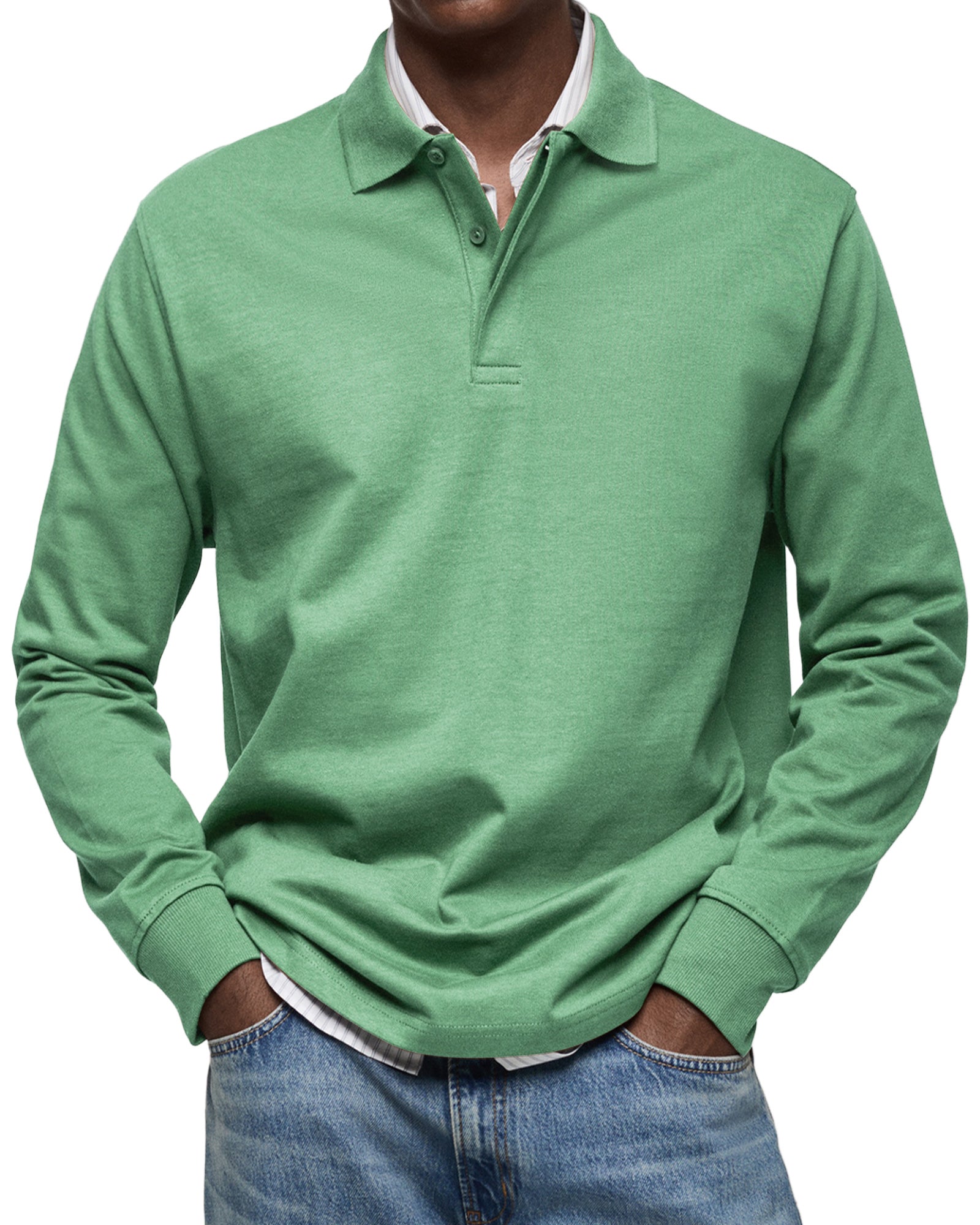 Alviero™ | Premium Long-Sleeve Polo – Elegance Meets Comfort