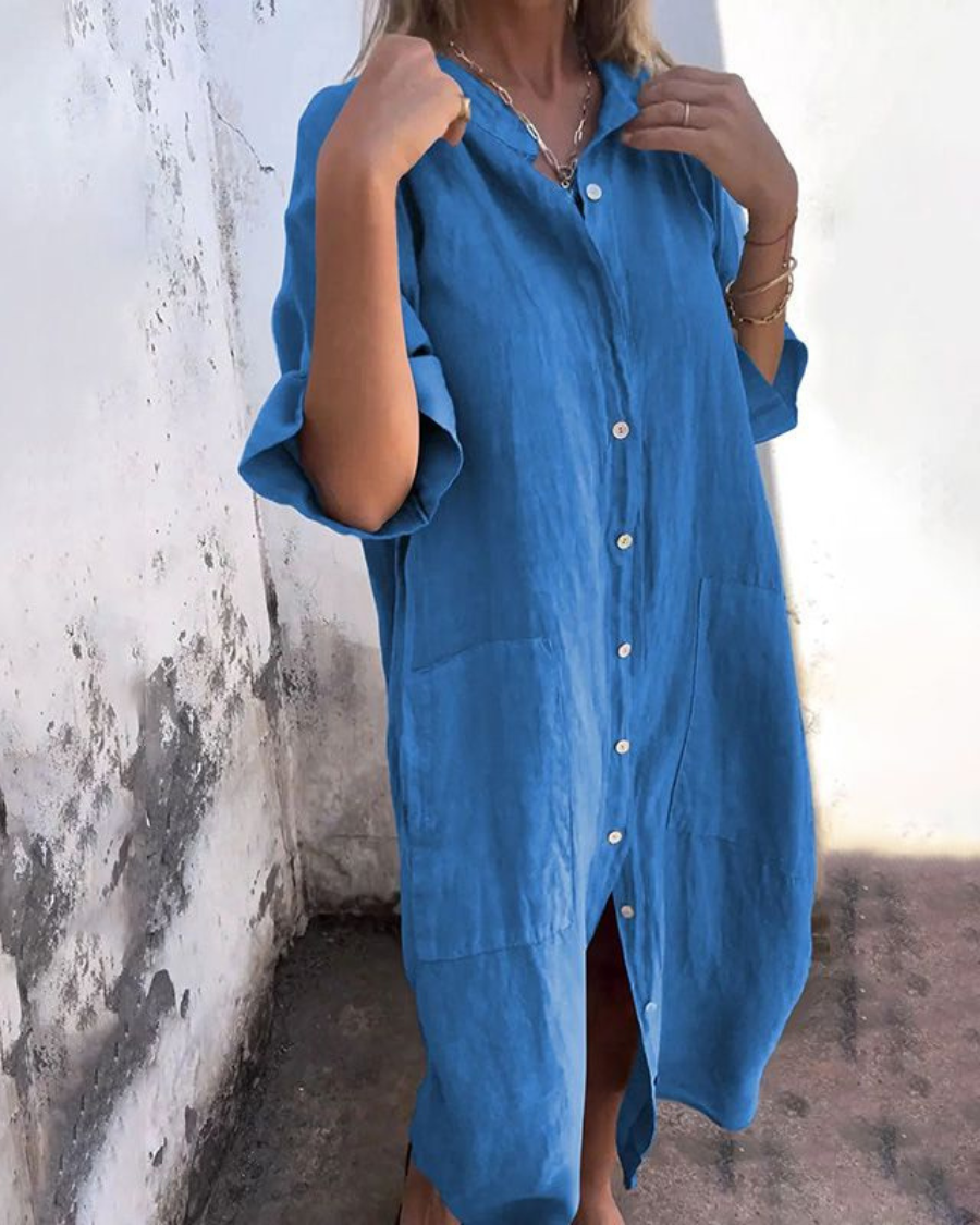 Belladonna™ | Ibiza Style Casual Shirt Dress