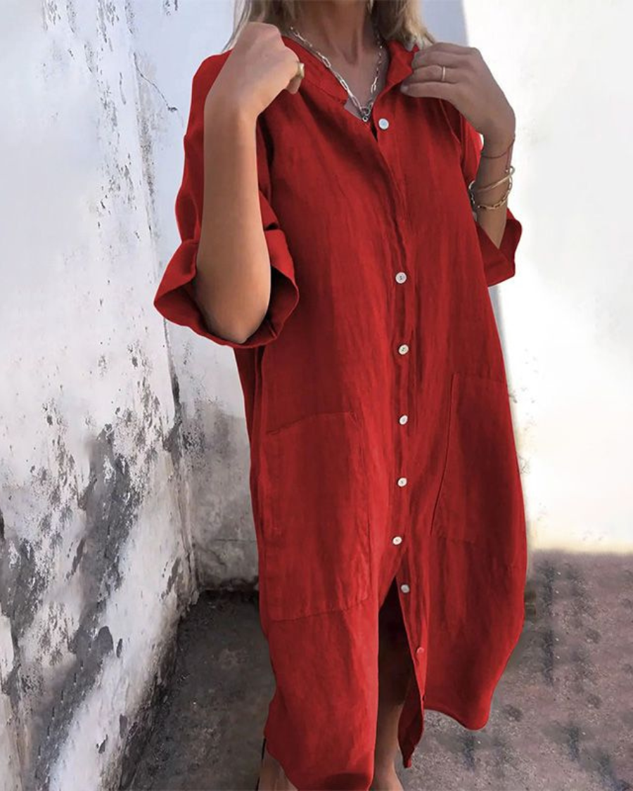 Belladonna™ | Ibiza Style Casual Shirt Dress