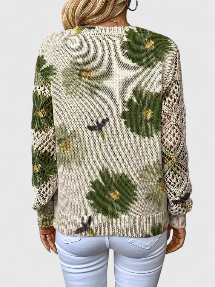 Aurélie™ | Floral Knit Sweater