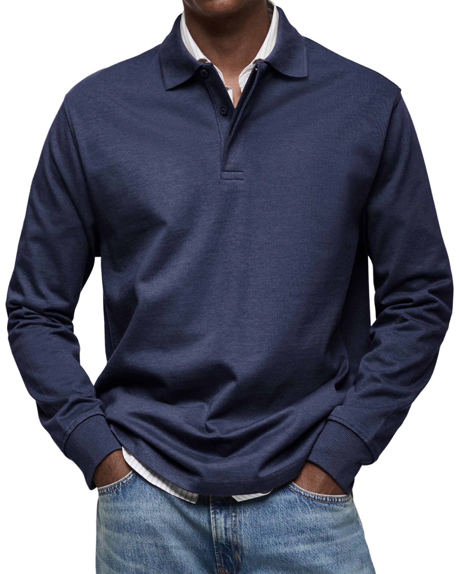 Alviero™ | Premium Long-Sleeve Polo – Elegance Meets Comfort