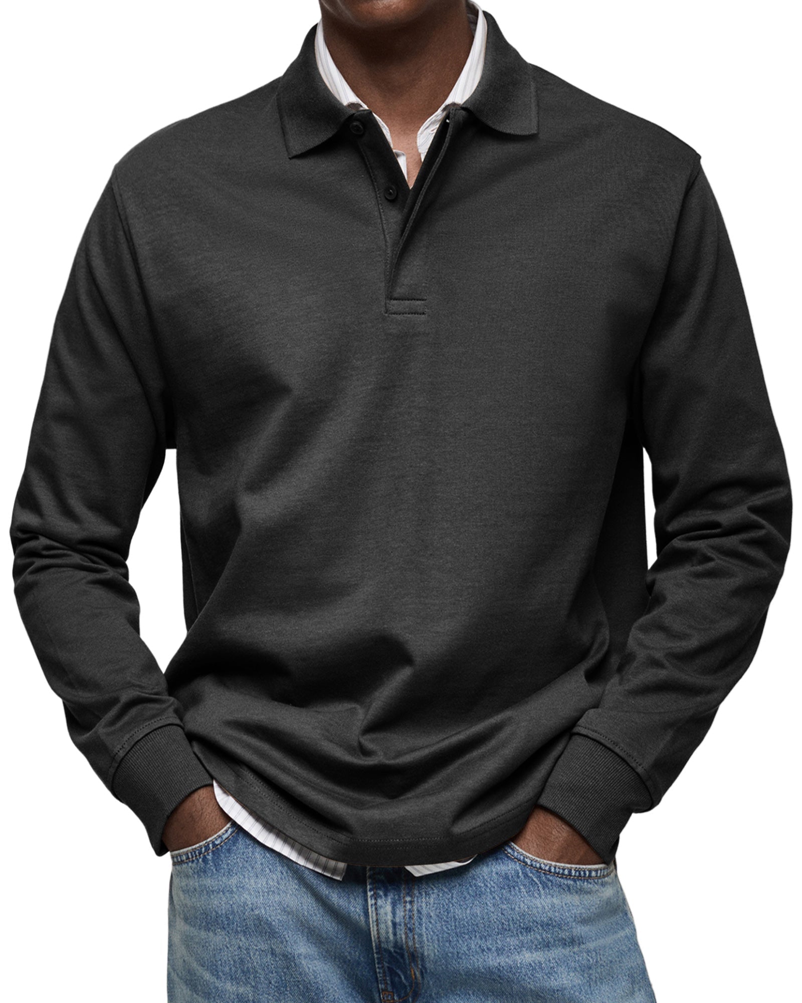 Alviero™ | Premium Long-Sleeve Polo – Elegance Meets Comfort