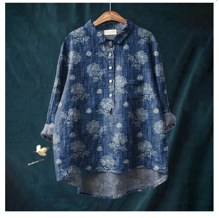 Liora™ | Artistic Dog Print Blouse