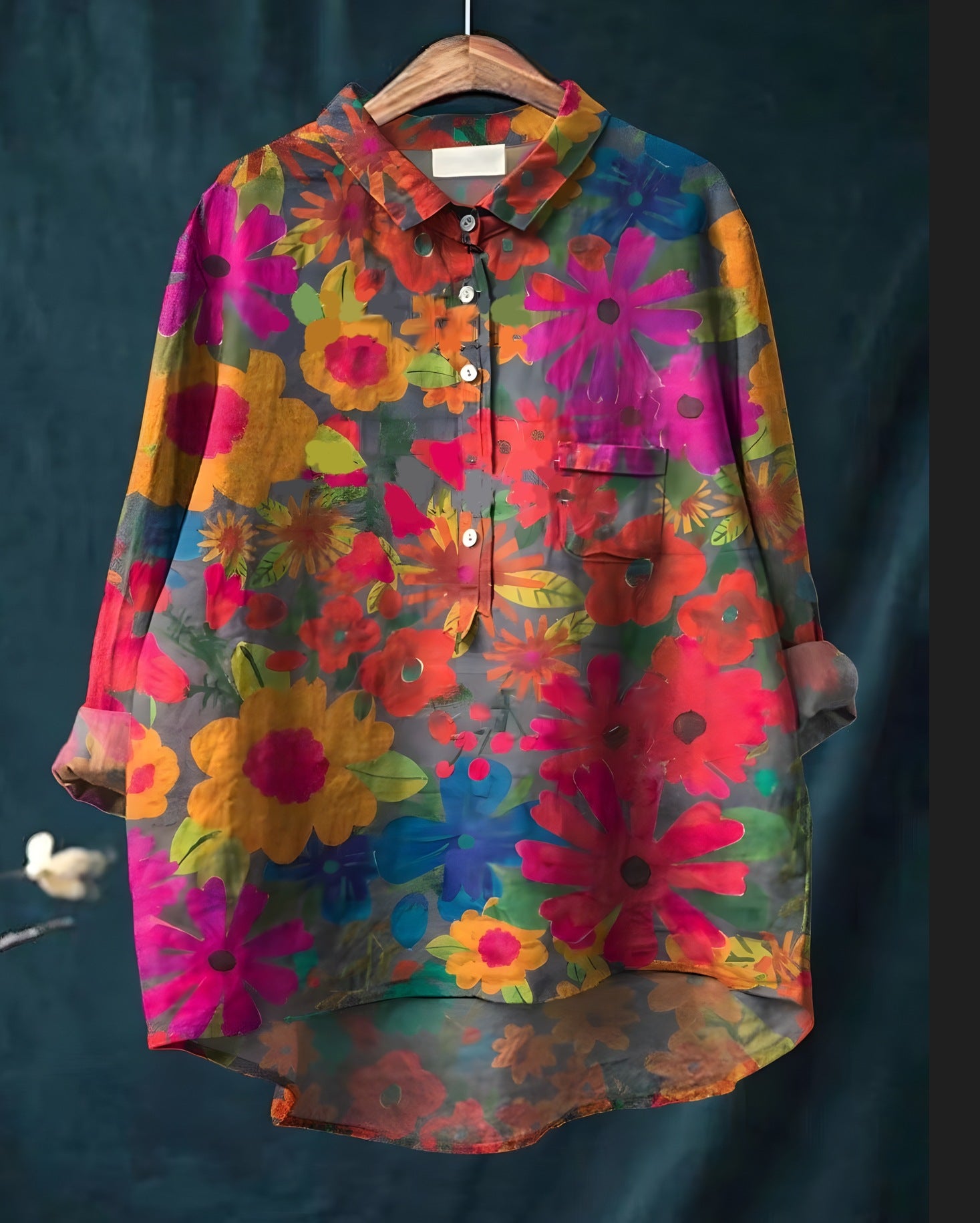 Liora™ | Artistic Dog Print Blouse