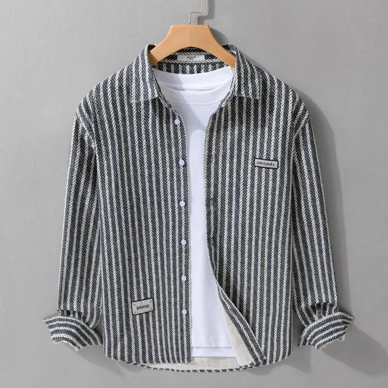 Sandro™ | Lightweight striped layering shirt