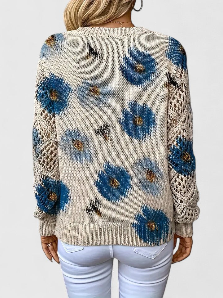 Aurélie™ | Floral Knit Sweater