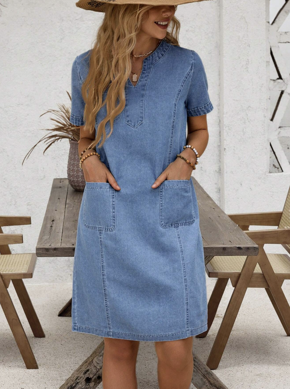 Doutzen™ | Soft Denim Dress with Pockets