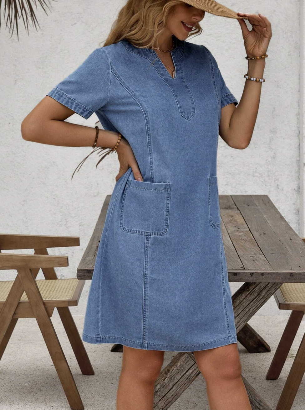 Doutzen™ | Soft Denim Dress with Pockets