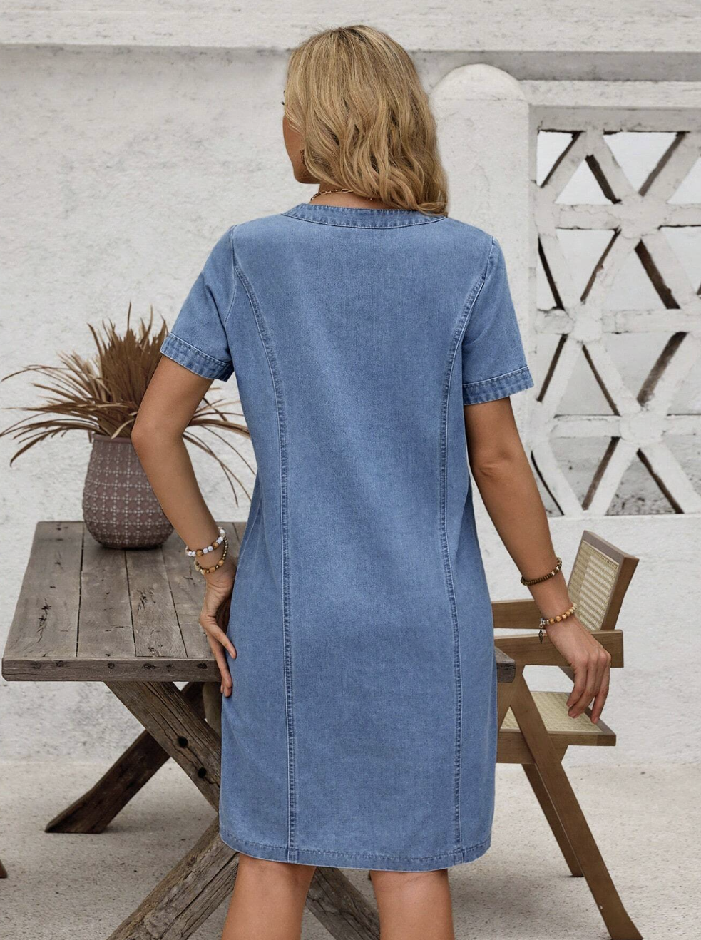 Doutzen™ | Soft Denim Dress with Pockets